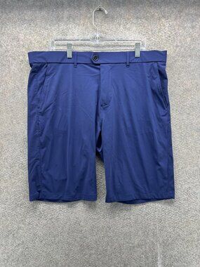 Greyson Shorts Mens 38 Blue Chino Flat Front Microfiber Golf Casual Pockets